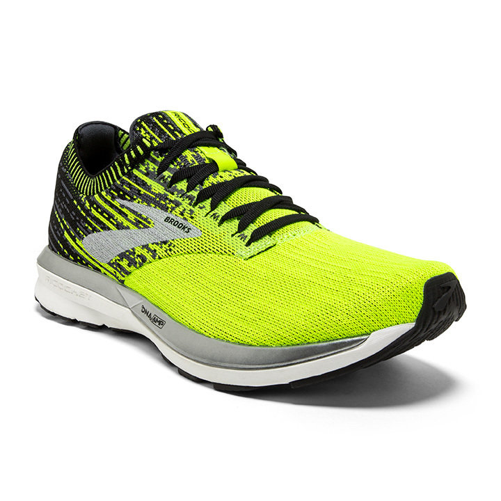 brooks neon yellow running shoes