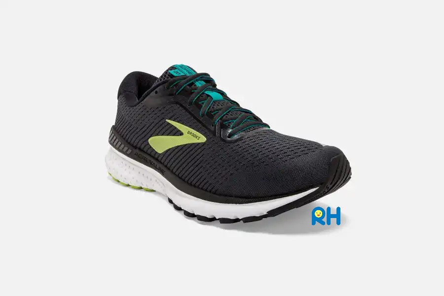 brooks lime green running shoes