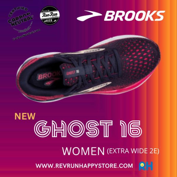 BROOKS GHOST 16 WOMEN (Extra Wide 2E) [Peacoat/Raspberry] - Image 4