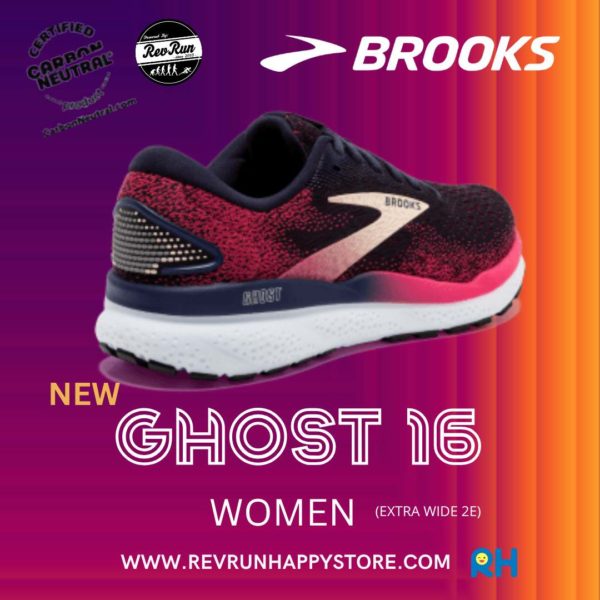 BROOKS GHOST 16 WOMEN (Extra Wide 2E) [Peacoat/Raspberry] - Image 5