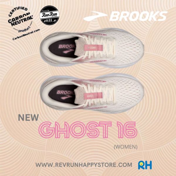 BROOKS GHOST 16 WOMEN [Coconut/White/Light Pink ] - Image 4