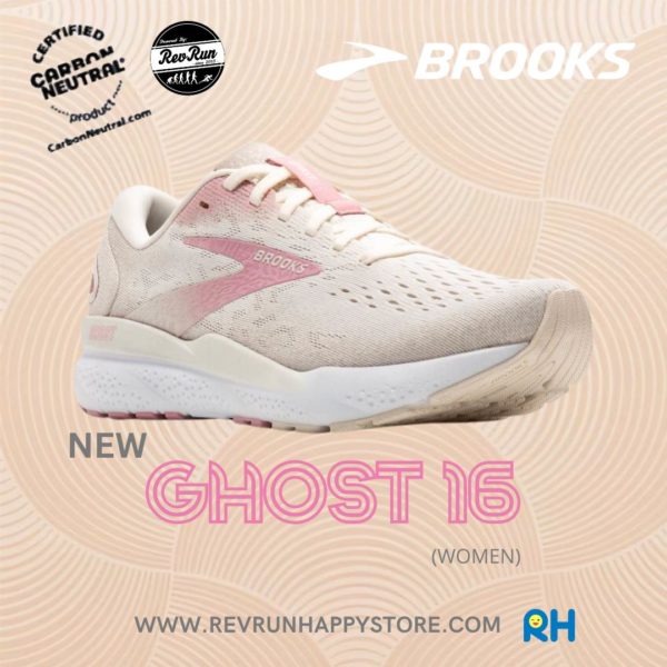 BROOKS GHOST 16 WOMEN [Coconut/White/Light Pink ] - Image 2