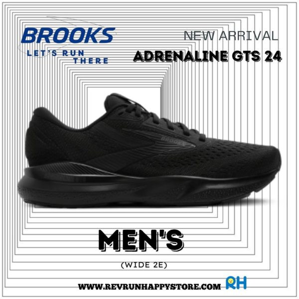 BROOKS ADRENALINE GTS 24 MEN (2E Wide) [Black/Black)