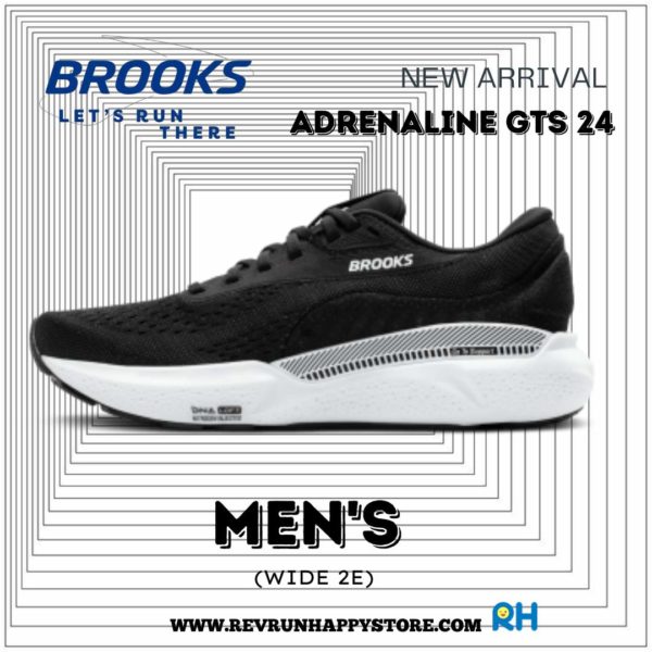 BROOKS ADRENALINE GTS 24 MEN (2E Wide) [Black/White] - Image 4