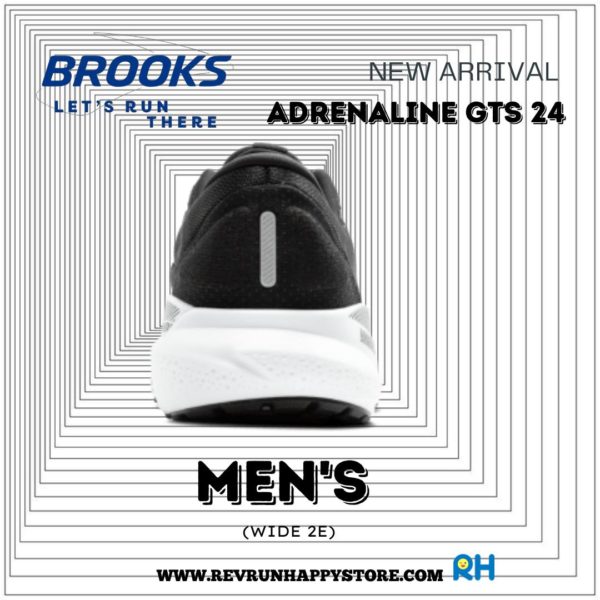 BROOKS ADRENALINE GTS 24 MEN (2E Wide) [Black/White] - Image 3