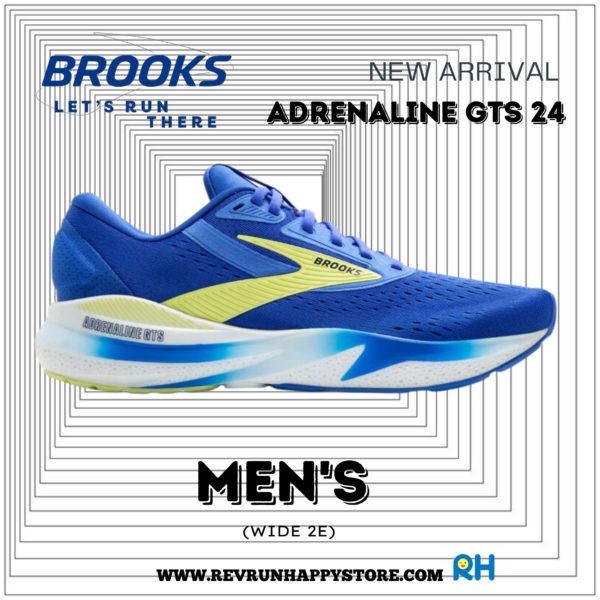 BROOKS ADRENALINE GTS 24 MEN (2E Wide) [Blue/Lime]