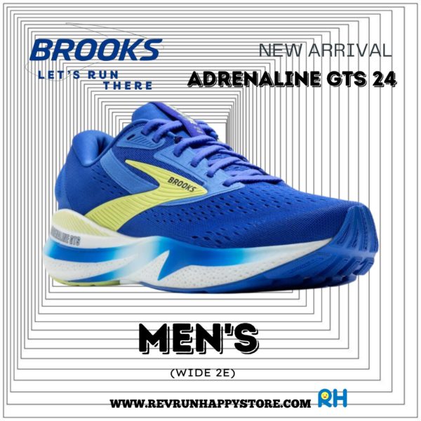 BROOKS ADRENALINE GTS 24 MEN (2E Wide) [Blue/Lime] - Image 2