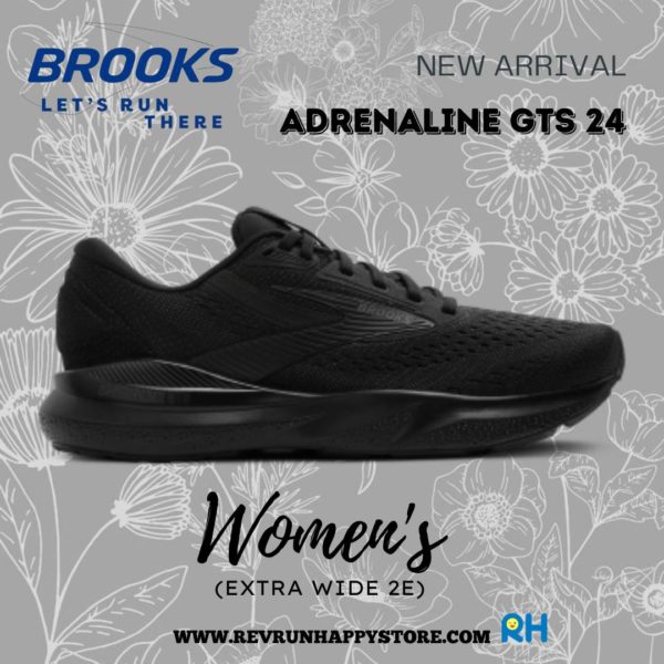 BROOKS ADRENALINE GTS 24 WOMEN (2E Wide) [Black/Black)