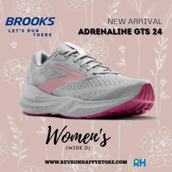 BROOKS ADRENALINE GTS 24 WOMEN (Wide D) [Grey/Pink] - Image 2