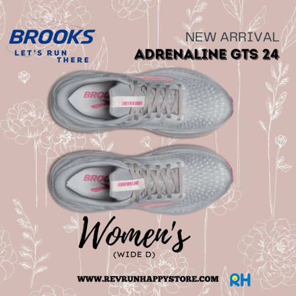 BROOKS ADRENALINE GTS 24 WOMEN (Wide D) [Grey/Pink] - Image 4