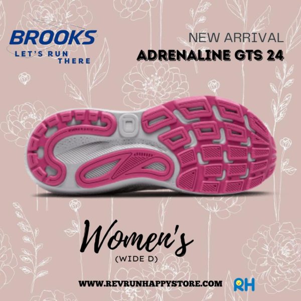 BROOKS ADRENALINE GTS 24 WOMEN (Wide D) [Grey/Pink] - Image 6