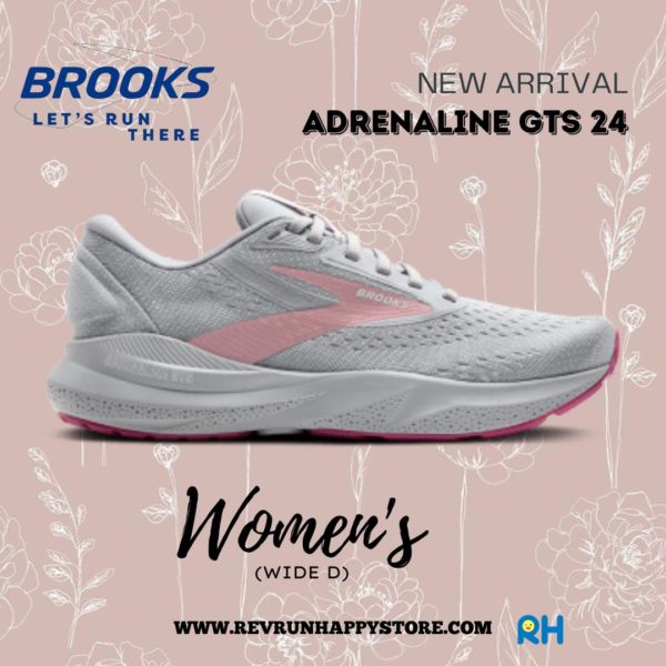 BROOKS ADRENALINE GTS 24 WOMEN (Wide D) [Grey/Pink]