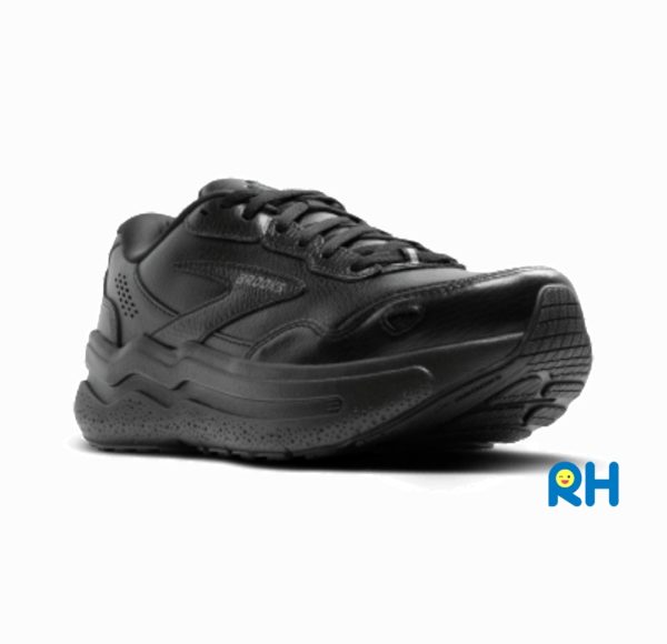 BROOKS GHOST MAX 2 LEATHER (MEN) [2E WIDE] [Black/Black] - Image 2