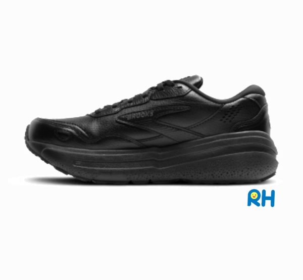 BROOKS GHOST MAX 2 LEATHER (MEN) [2E WIDE] [Black/Black] - Image 4