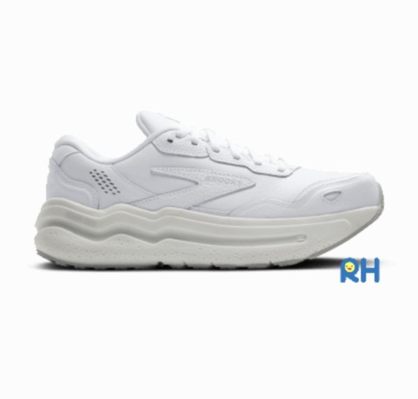 BROOKS GHOST MAX 2 LEATHER (MEN) [2E WIDE ] [White] - Image 2