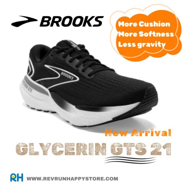 BROOKS GLYCERIN GTS 21 (WOMEN) (Black/White)