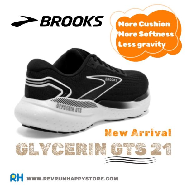 BROOKS GLYCERIN GTS 21 (WOMEN) (Black/White) - Image 4