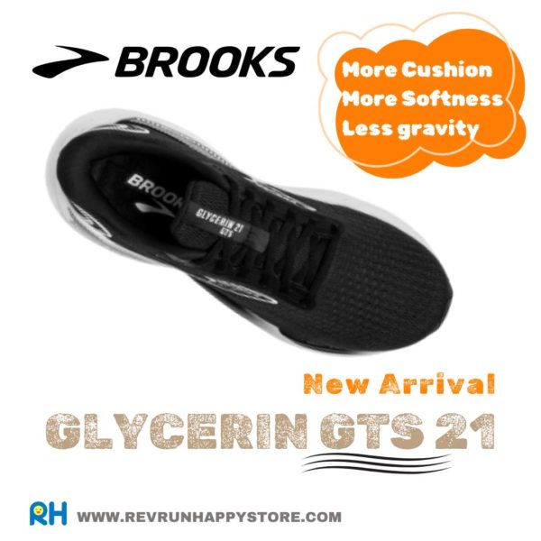 BROOKS GLYCERIN GTS 21 (WOMEN) (Black/White) - Image 6