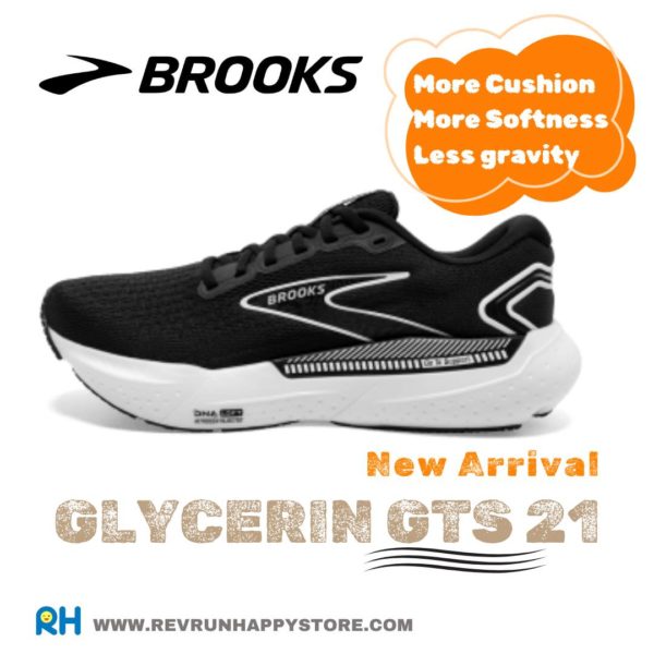 BROOKS GLYCERIN GTS 21 (WOMEN) (Black/White) - Image 5