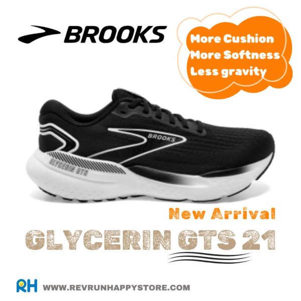 BROOKS GLYCERIN GTS 21 (WOMEN) (Black/White) - Image 2