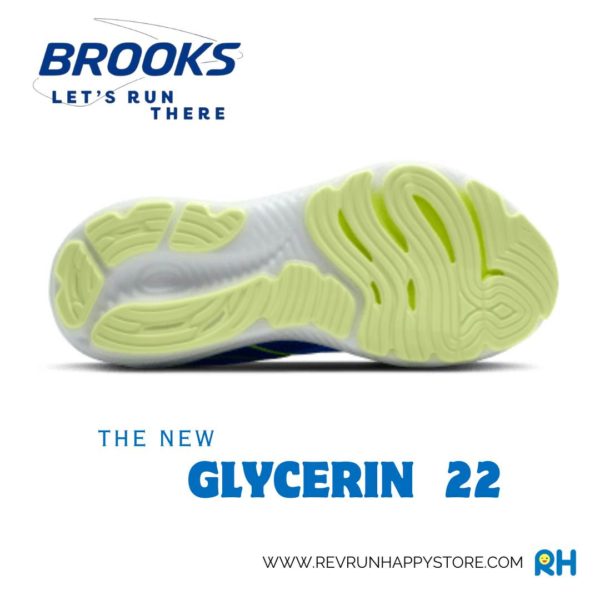 BROOKS GLYCERIN 22 (MEN) [2E WIDE](Black/Blue/Neo Yellow) - Image 7