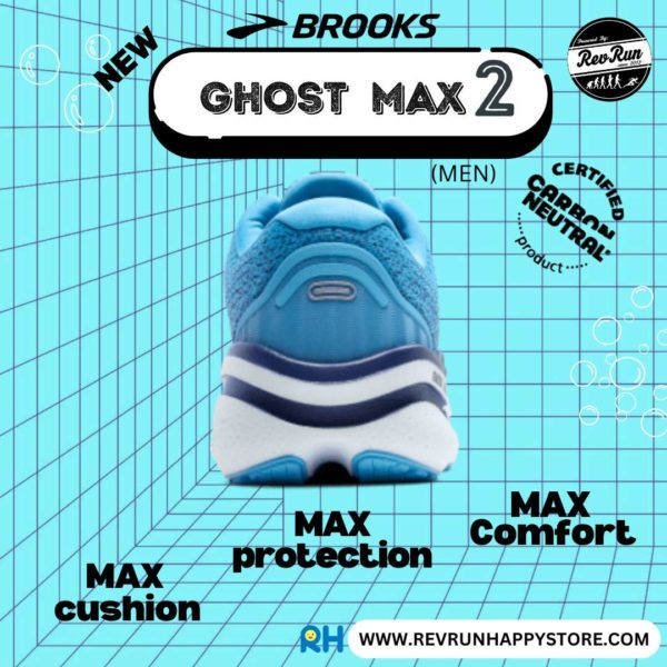 BROOKS GHOST MAX 2 (MEN) [Bonnie Blue/White] - Image 5