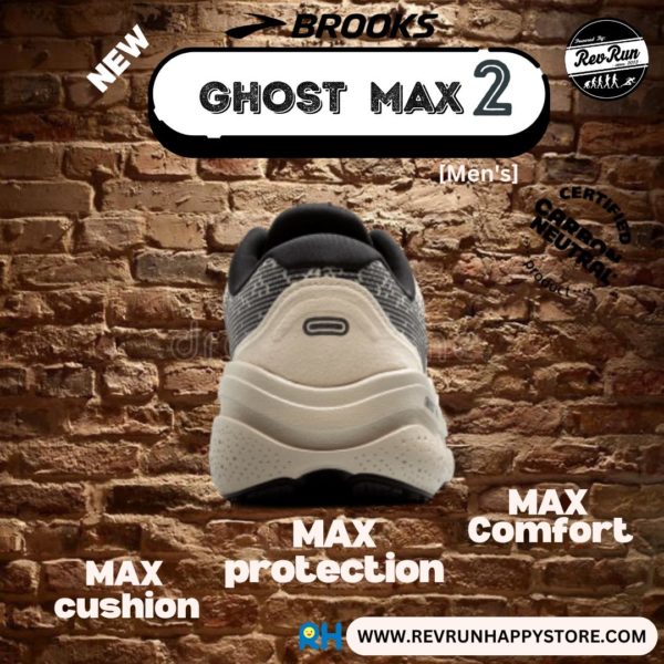 BROOKS GHOST MAX 2 (MEN) [Khaki/Sand/Black] - Image 4