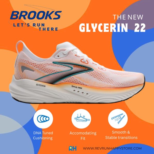 BROOKS GLYCERIN 22 (MEN) (White/Orange)