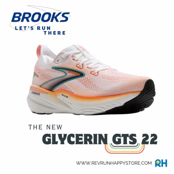 BROOKS GLYCERIN GTS 22 (MEN) (White/Orange) - Image 3