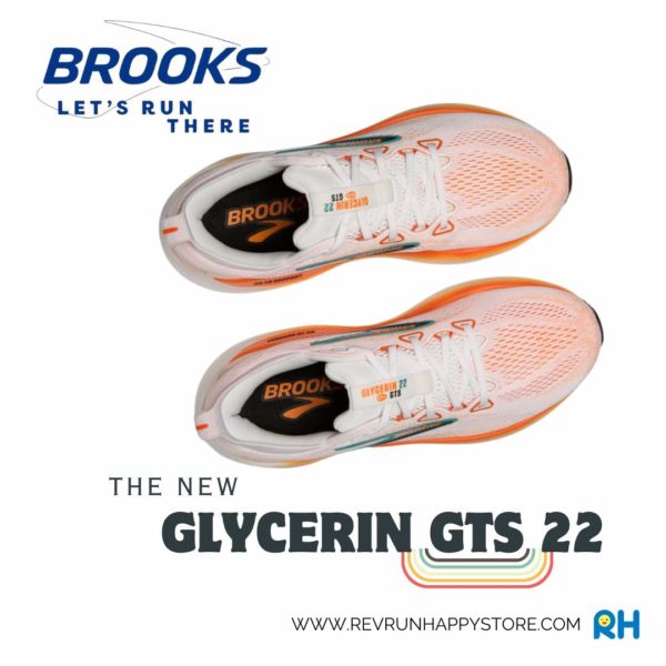 BROOKS GLYCERIN GTS 22 (MEN) (White/Orange) - Image 5