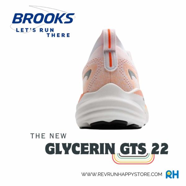 BROOKS GLYCERIN GTS 22 (MEN) (White/Orange) - Image 4