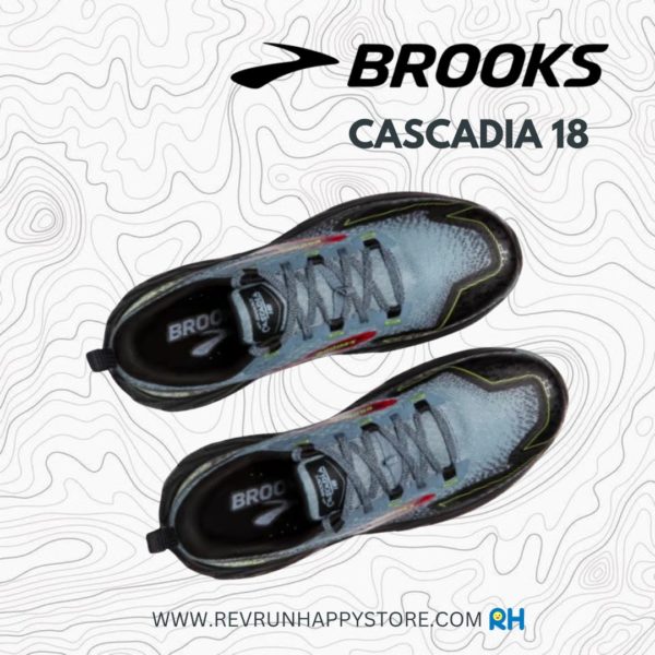 BROOKS CASCADIA 18 (MEN) [WIDE 2E] [Bluegrey/Black/Lime] - Image 3