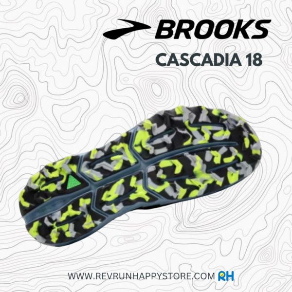 BROOKS CASCADIA 18 (MEN) [WIDE 2E] [Bluegrey/Black/Lime] - Image 6