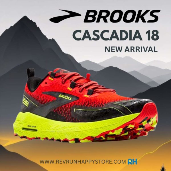 BROOKS CASCADIA 18 (MEN) [Cherry Tomato/Lime/Black]