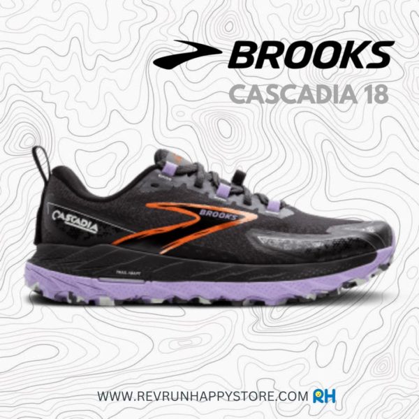 BROOKS CASCADIA 18 (WOMEN) [WIDE D] [Black/Ebony/Lavender] - Image 3