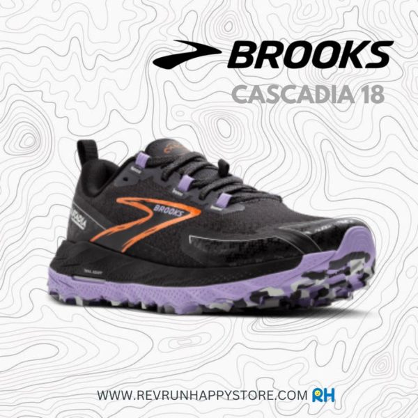 BROOKS CASCADIA 18 (WOMEN) [WIDE D] [Black/Ebony/Lavender] - Image 4