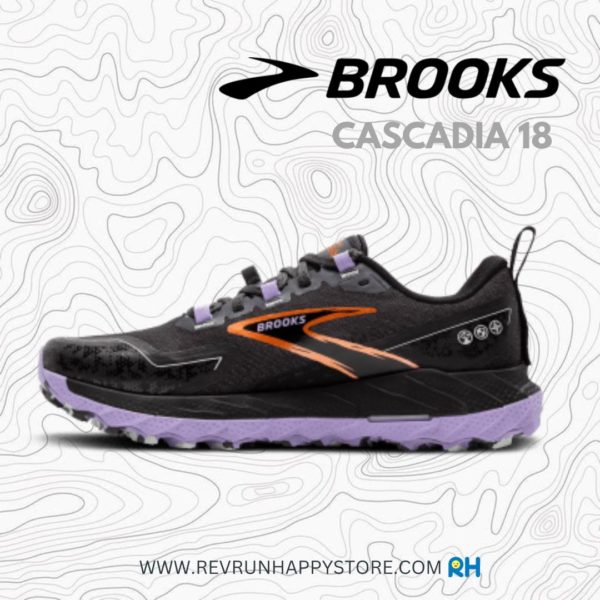 BROOKS CASCADIA 18 (WOMEN) [WIDE D] [Black/Ebony/Lavender] - Image 5