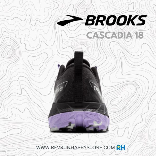 BROOKS CASCADIA 18 (WOMEN) [WIDE D] [Black/Ebony/Lavender] - Image 6