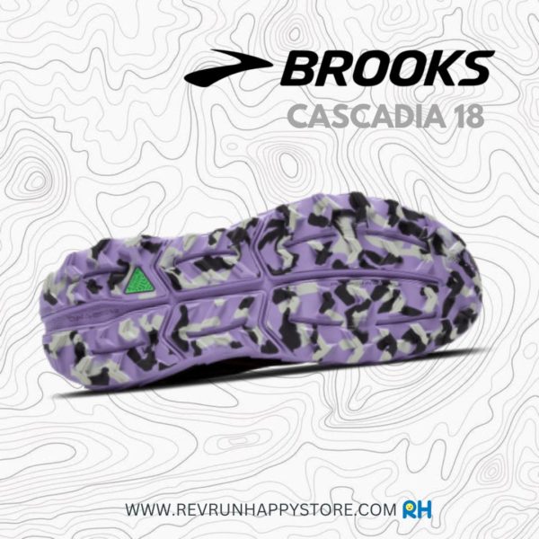 BROOKS CASCADIA 18 (WOMEN) [WIDE D] [Black/Ebony/Lavender] - Image 8