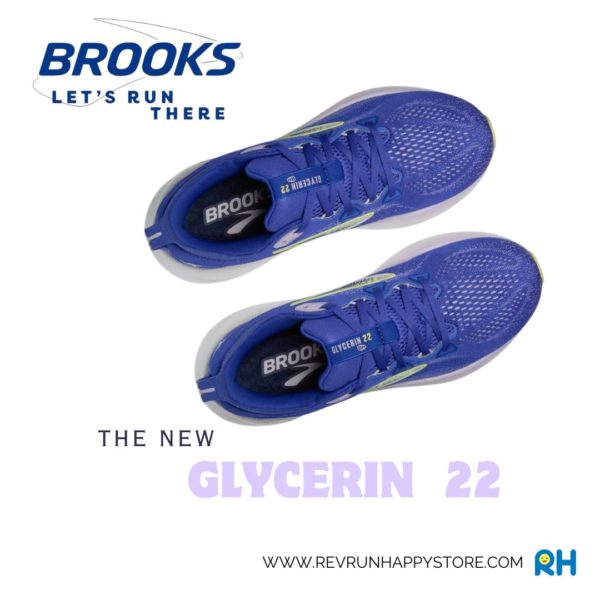 BROOKS GLYCERIN 22 (WOMEN) (Amparo Blue/Hyper Iris/Yellow) - Image 7