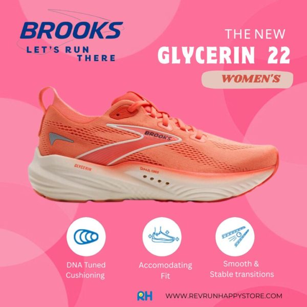 BROOKS GLYCERIN 22 (WOMEN) [Hot Coral]