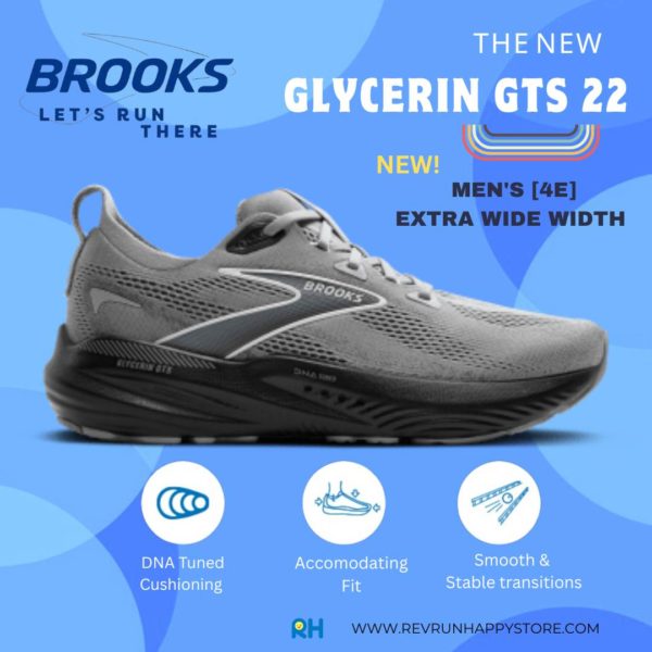 BROOKS GLYCERIN GTS 22 (MEN) [4E EXTRA WIDE] (Grey/Black)