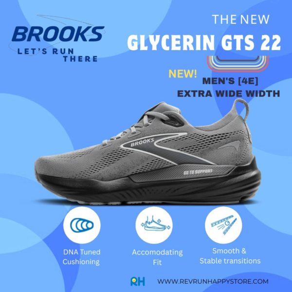 BROOKS GLYCERIN GTS 22 (MEN) [4E EXTRA WIDE] (Grey/Black) - Image 5