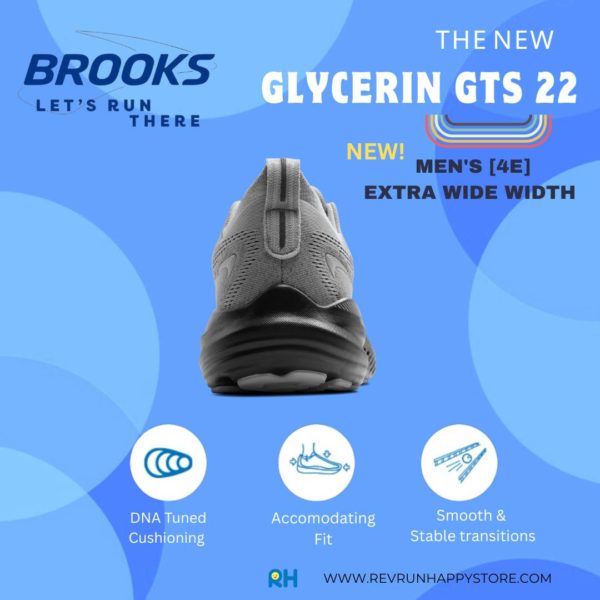 BROOKS GLYCERIN GTS 22 (MEN) [4E EXTRA WIDE] (Grey/Black) - Image 3
