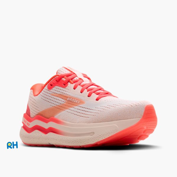 LIMITED EDITION (HYPERGLOW COLLECTION) : BROOKS GHOST MAX 2 (WOMEN) [Coral/Glow] - Image 4