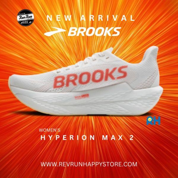 BROOKS HYPERION MAX 2 (Women) [White/Peach/Coral] - Image 5