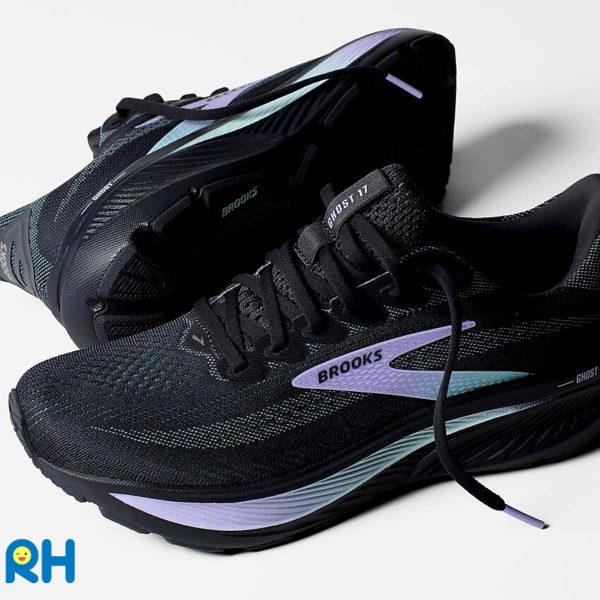BROOKS GHOST 17 WOMEN (Wide D) [Black/Purple/Turquoise] - Image 2