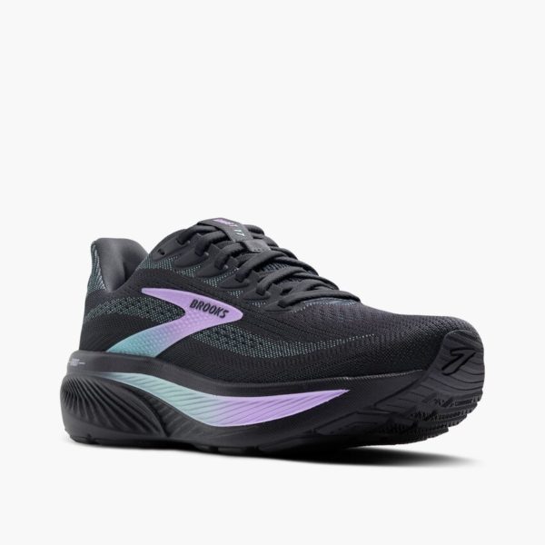 BROOKS GHOST 17 WOMEN (Wide D) [Black/Purple/Turquoise] - Image 4