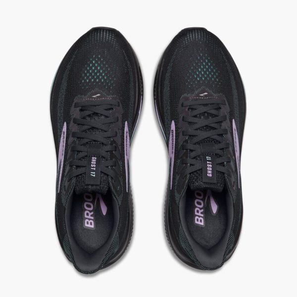BROOKS GHOST 17 WOMEN (Wide D) [Black/Purple/Turquoise] - Image 5