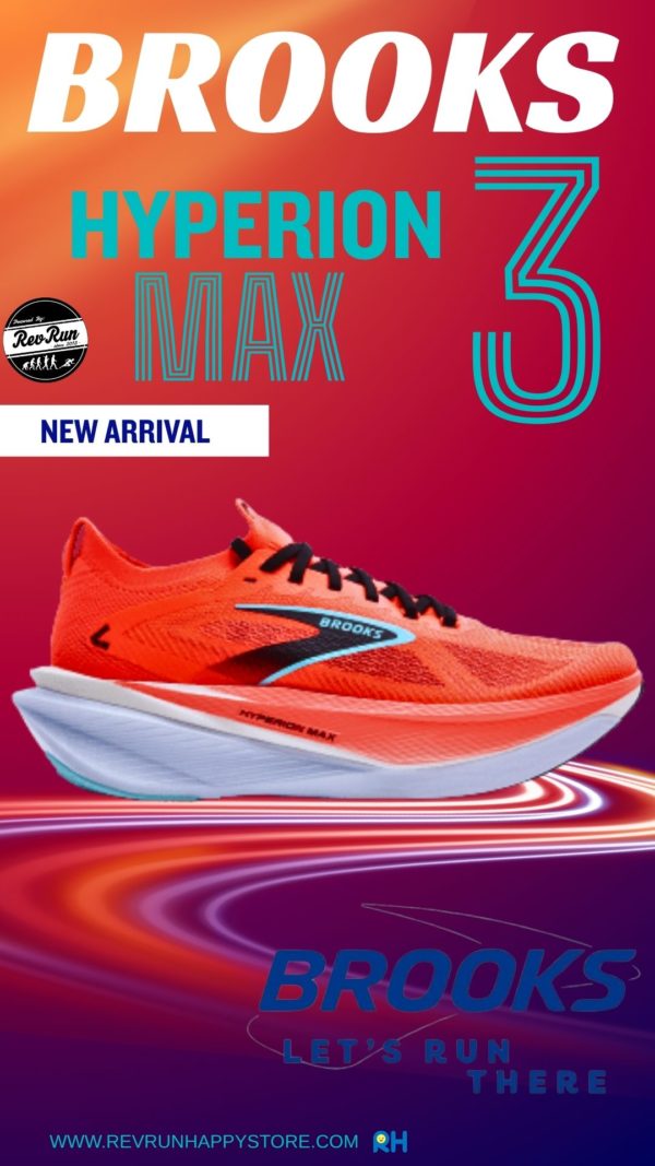 BROOKS HYPERION MAX 3 [MEN] (Fiery Coral/Black/Atom)